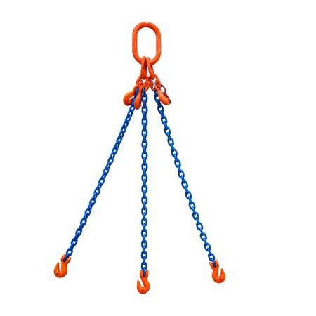 Starke Chain Sling, 5/16in, G100, Grab Hook, with Chain Adjuster, 4 ft SCSG100516-3LGA-4